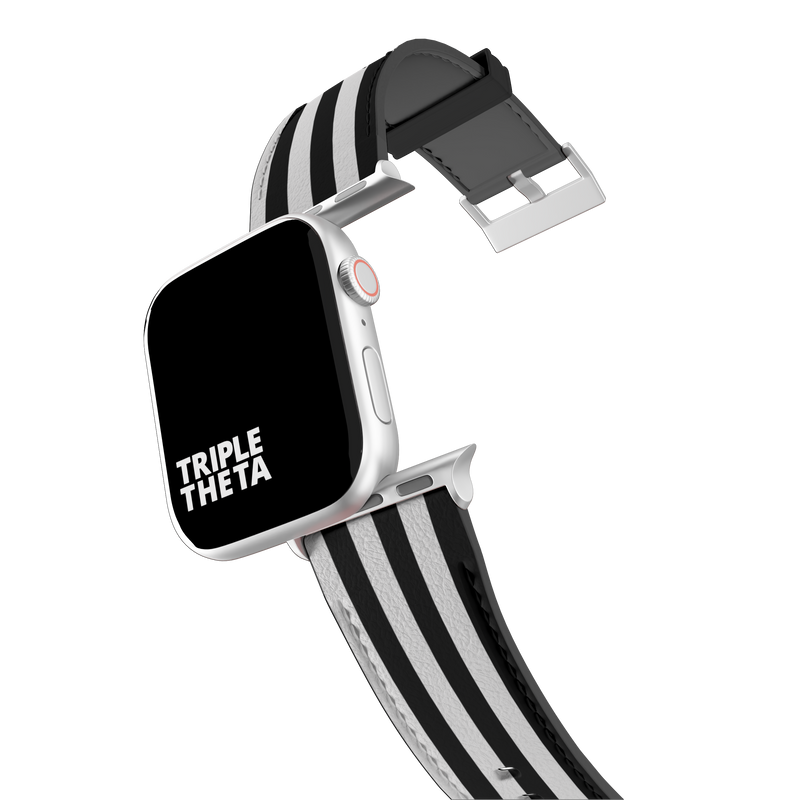 Black And White Super Stripes Collection Band For Apple Watch