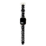 Black Painted Heart Collection Band For Apple Watch