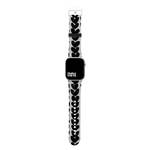 Black Painted Heart Collection Band For Apple Watch