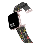 Black Super Flower Series Band For Apple Watch