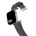 Black TRIPLE THETA Basics Collection Band For Apple Watch