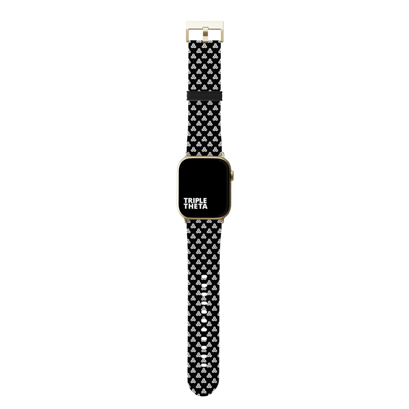Black TRIPLE THETA Basics Collection Band For Apple Watch