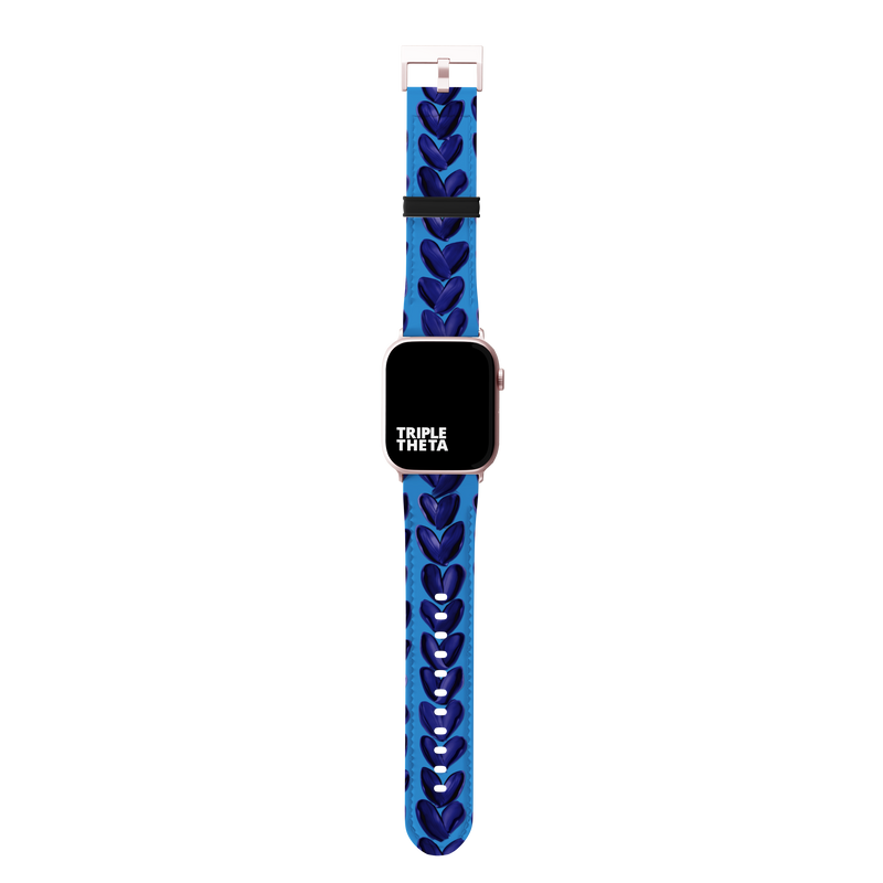 Blue Painted Heart Collection Band For Apple Watch
