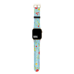 Blue Super Flower Series Band For Apple Watch