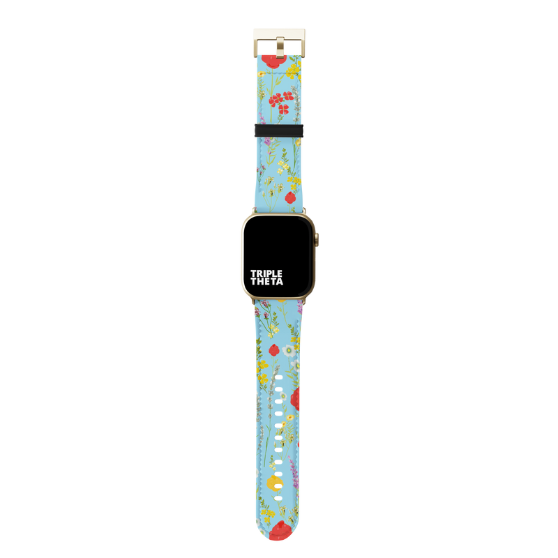 Blue Super Flower Series Band For Apple Watch
