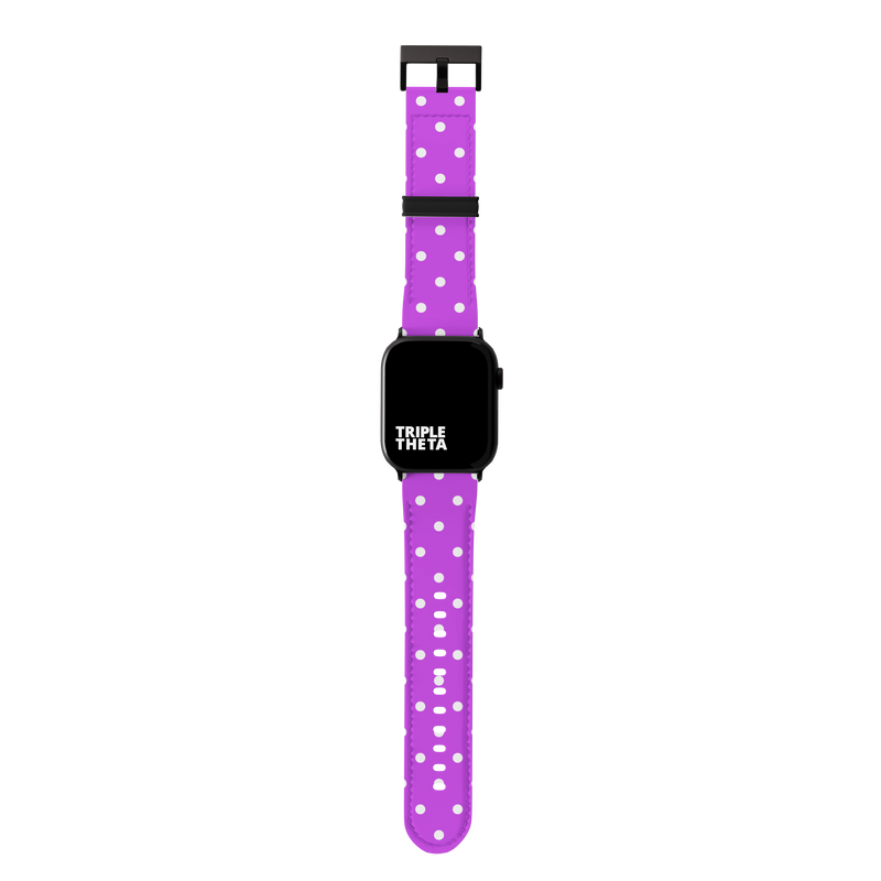 Bright Purple Polka Dot Collection Band For Apple Watch