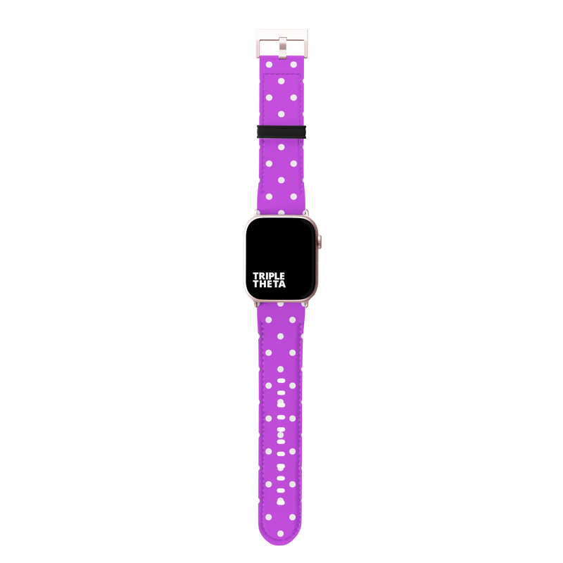 Bright Purple Polka Dot Collection Band For Apple Watch