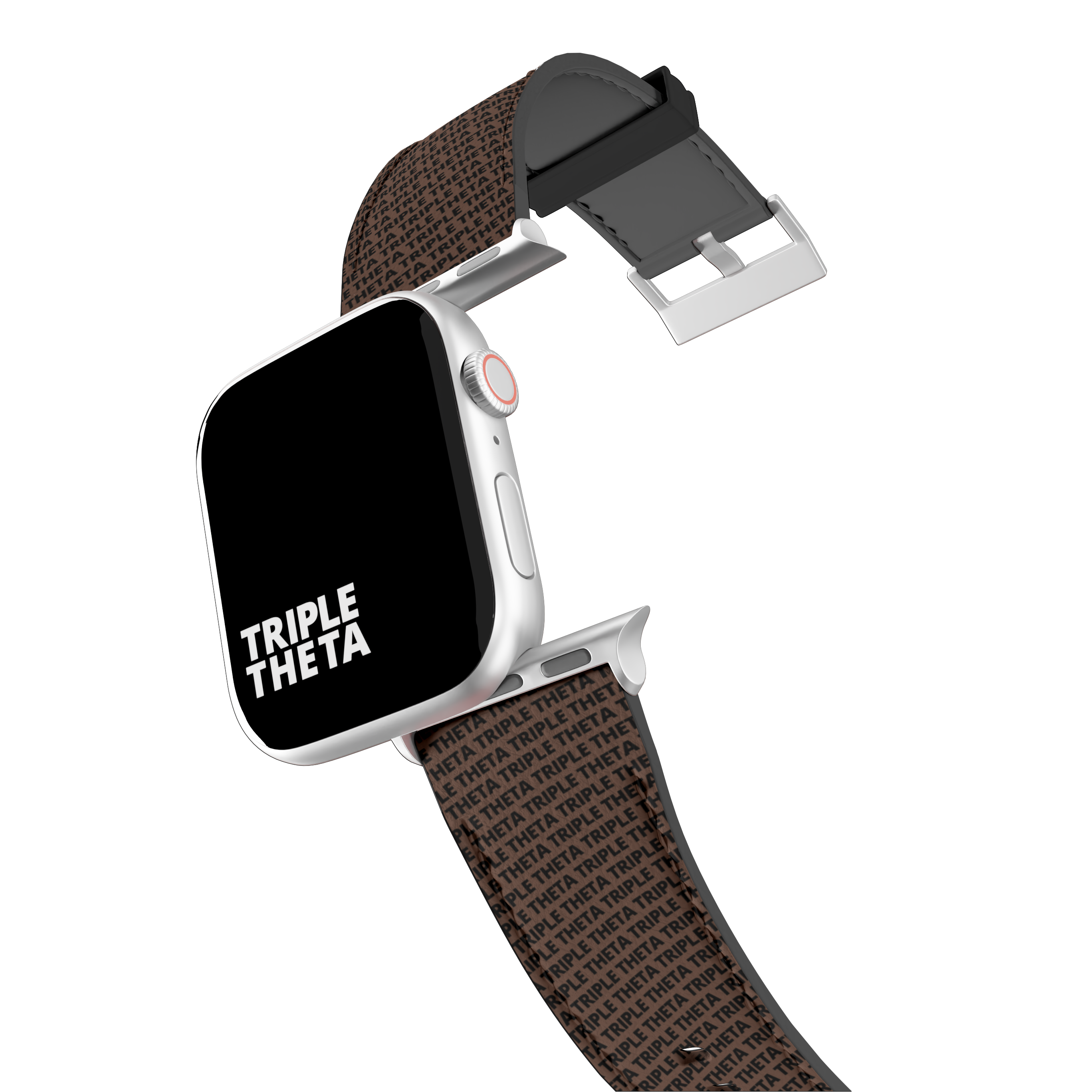 Brown And Black Triple Theta Signature Collection Band Band For Apple Watch