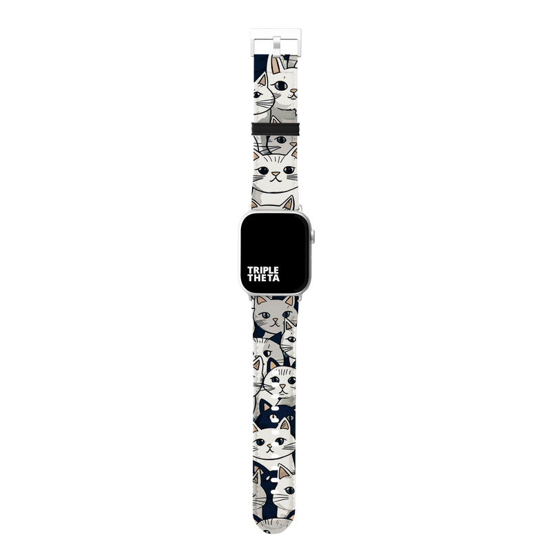 White Cats Pet Collection Band For Apple Watch