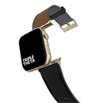 Chocolate And Black Bicolor Contrast Collection Band For Apple Watch