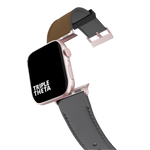 Chocolate and Grey Bicolor Contrast Collection Band For Apple Watch