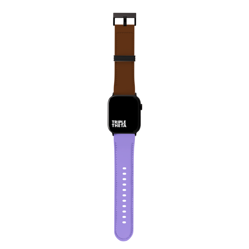Chocolate and Lavender Bicolor Contrast Collection Band For Apple Watch