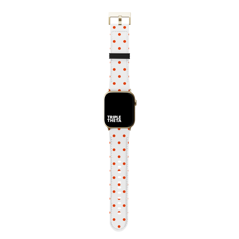 Clementine Orange Polka Dot Collection Band For Apple Watch