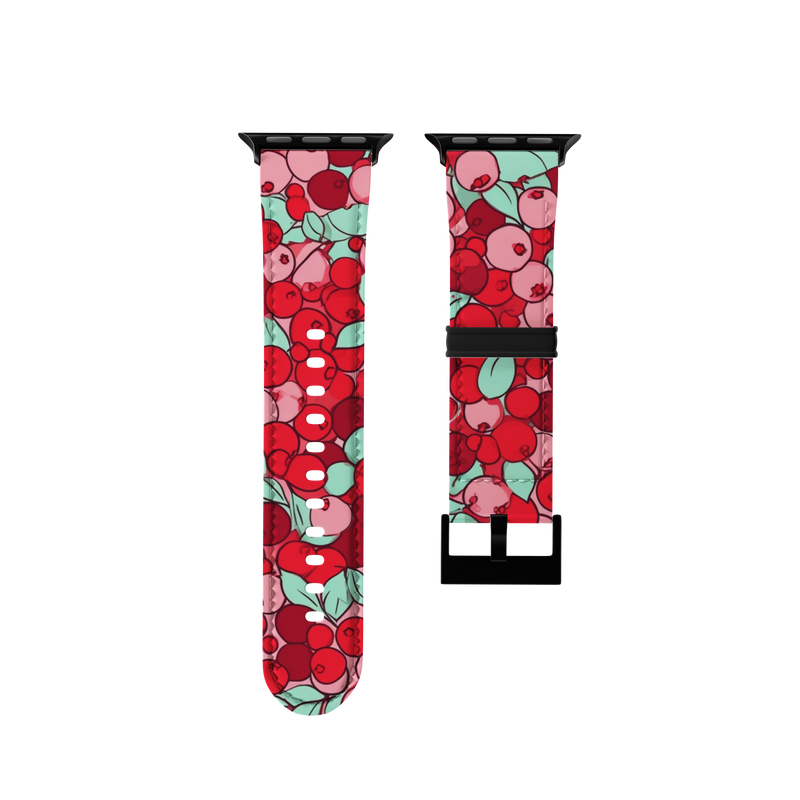 Cranberry Pink Mega Fruit Collection Band For Apple Watch