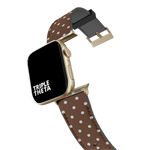 Dark Brown and White Polka Dot Collection Band For Apple Watch
