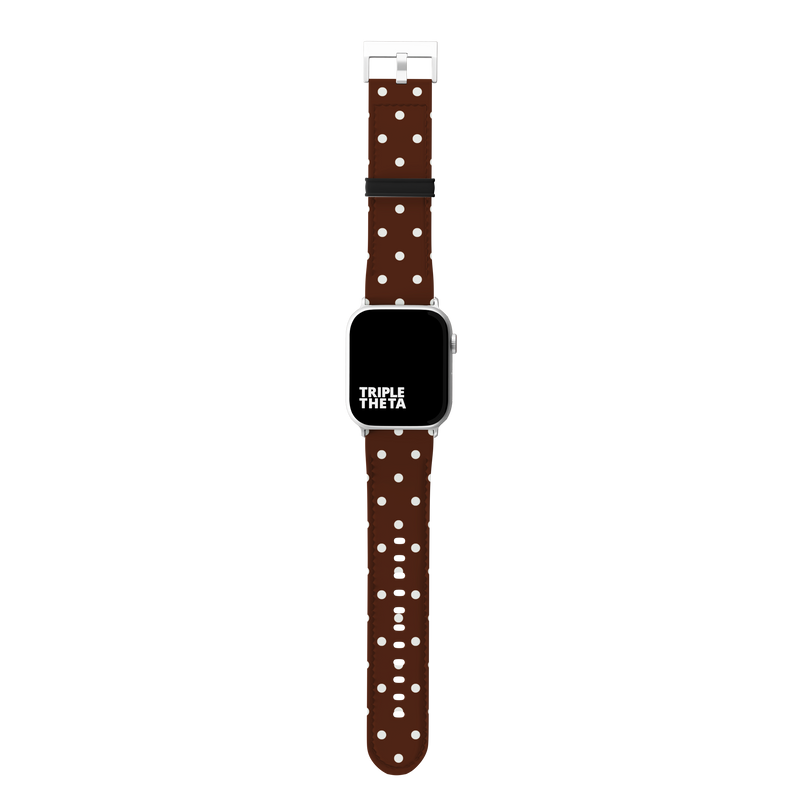 Dark Brown and White Polka Dot Collection Band For Apple Watch