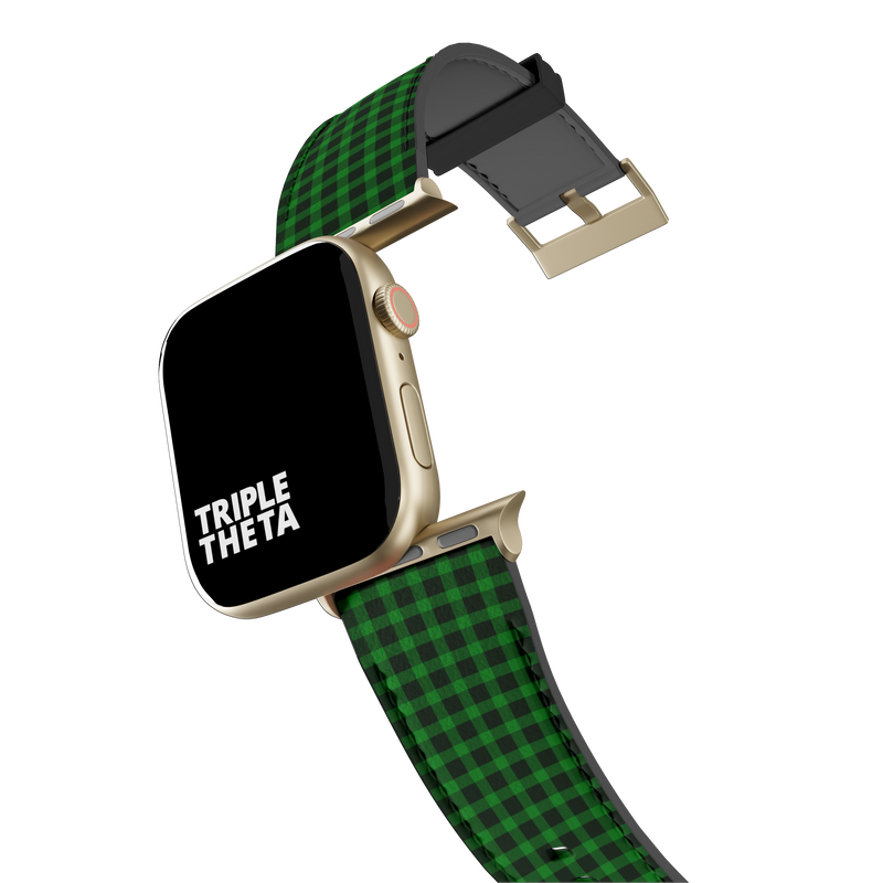 Dark Green Flannel Collection Band For Apple Watch