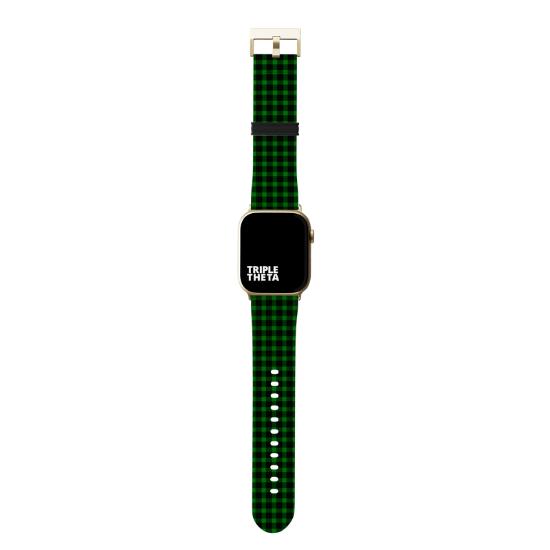 Dark Green Flannel Collection Band For Apple Watch