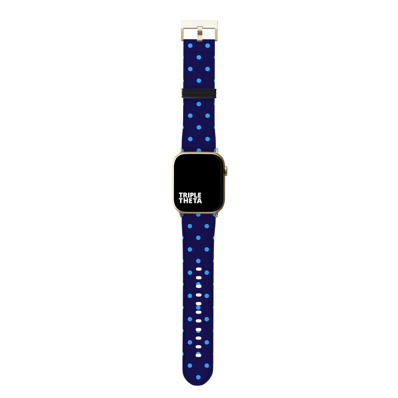 Double Blue Polka Dot Collection Band For Apple Watch