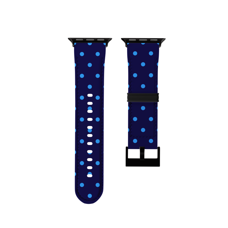 Double Blue Polka Dot Collection Band For Apple Watch
