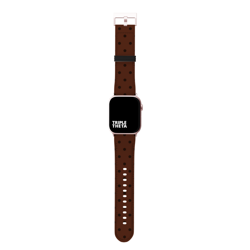 Double Dark Chocolate Chip Polka Dot Collection Band For Apple Watch