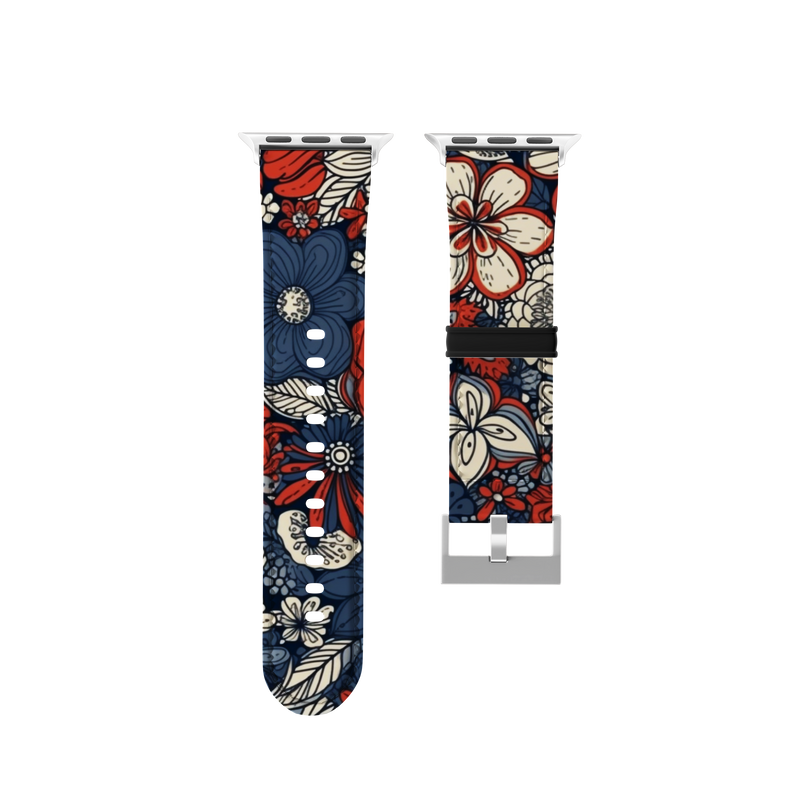 Flagged Floral USA Collection Band For Apple Watch