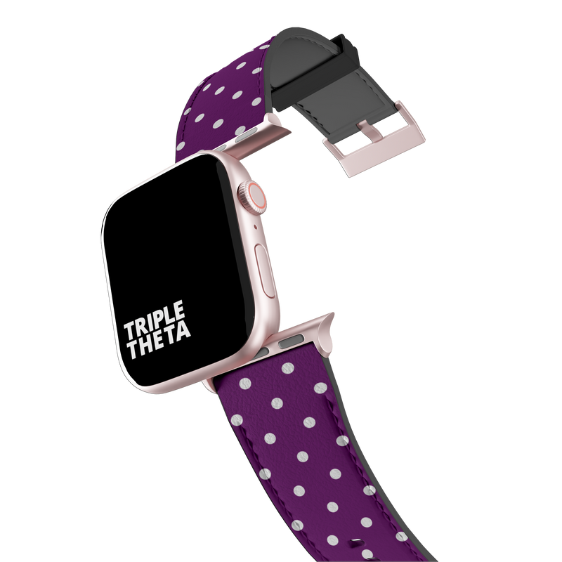 Full Dark Purple Polka Dot Collection Band For Apple Watch