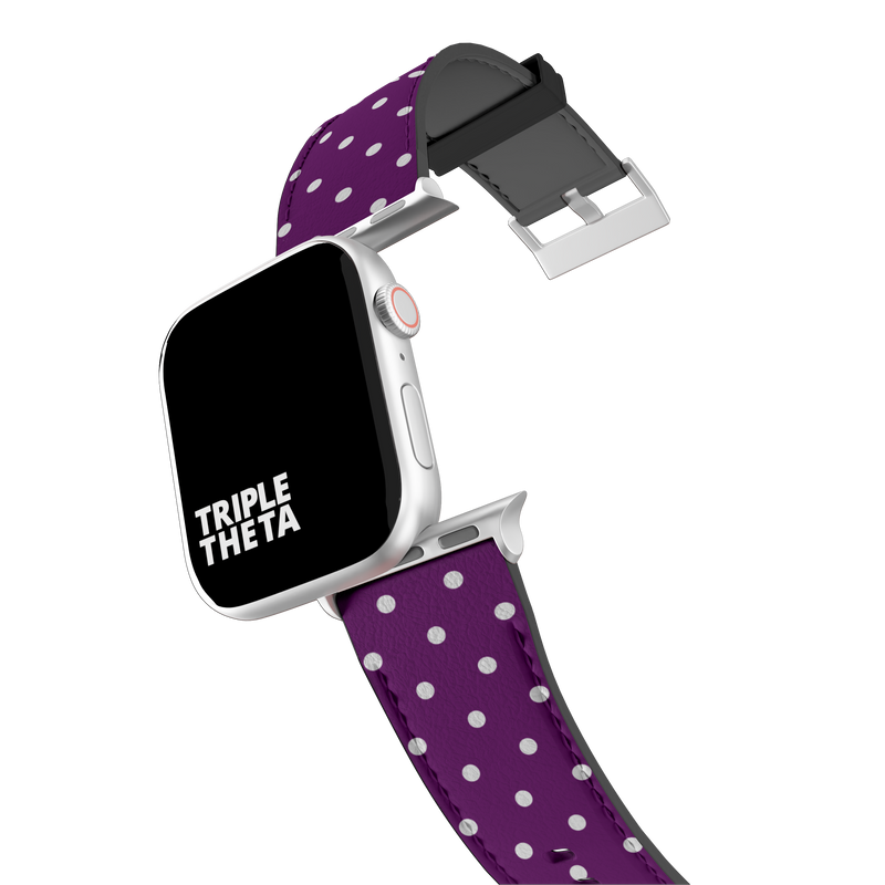 Full Dark Purple Polka Dot Collection Band For Apple Watch