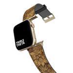 Gold and Brown Super Flower Collection Band For Apple Watch