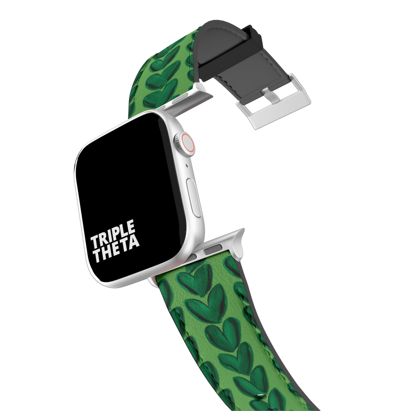 Green Painted Heart Collection Band For Apple Watch
