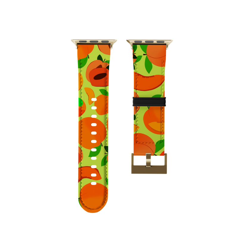 Green Peach Fruit Collection Band For Apple Watch