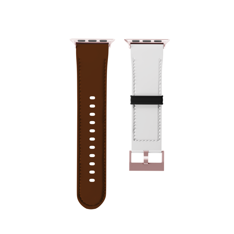 Mocha And Cold Foam Bicolor Contrast Collection Band For Apple Watch