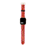 Orange Painted Heart Collection Band For Apple Watch