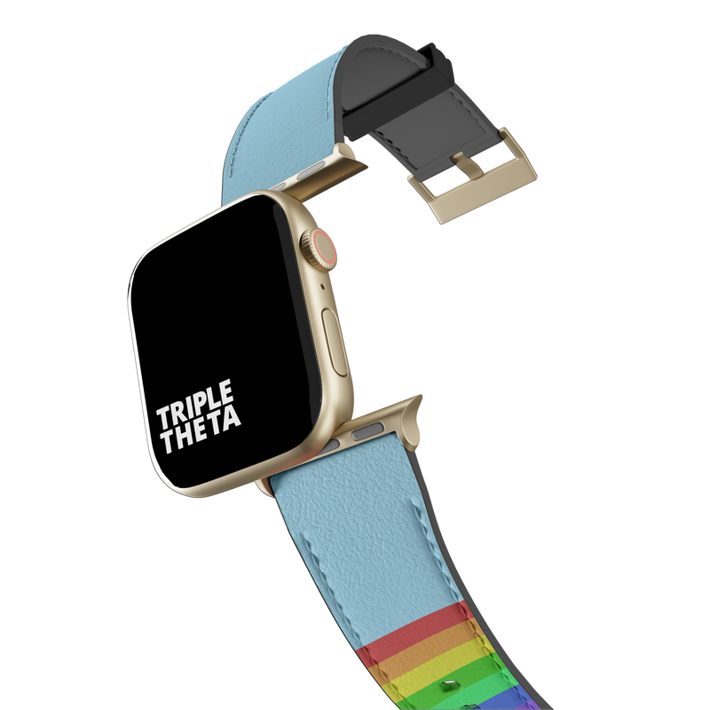 Blue Retro Stripes PRIDE Collection Band For Apple Watch