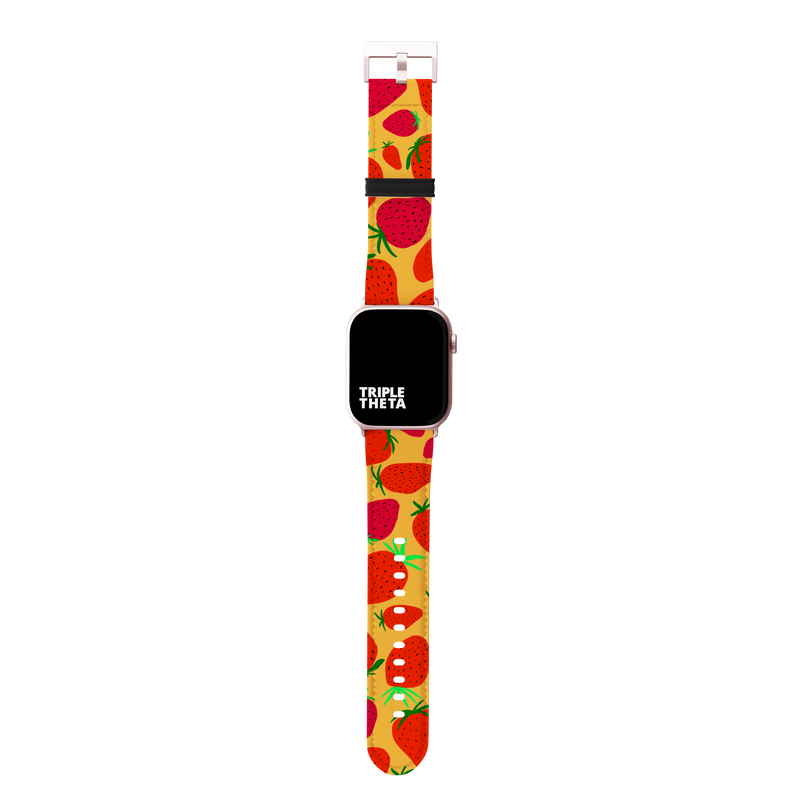 Peach Strawberry Fruit Collection Band For Apple Watch