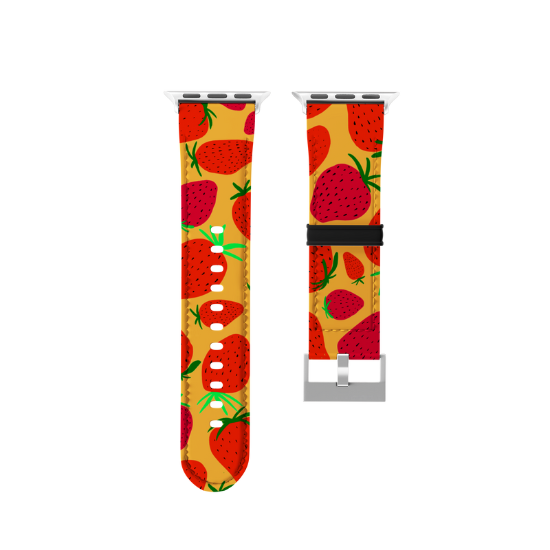 Peach Strawberry Fruit Collection Band For Apple Watch
