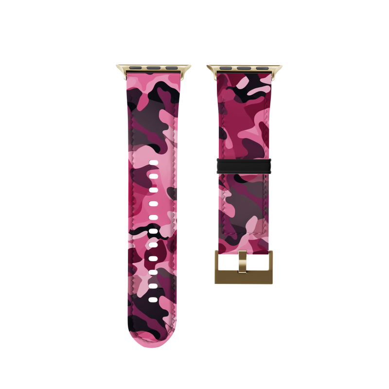 Pink Flamingo Marble Camouflage Collection Band For Apple Watch