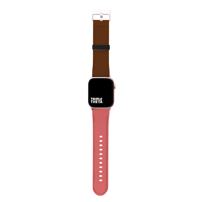 Pink Marshmallow And Chocolate Bicolor Contrast Collection Band For Apple Watch