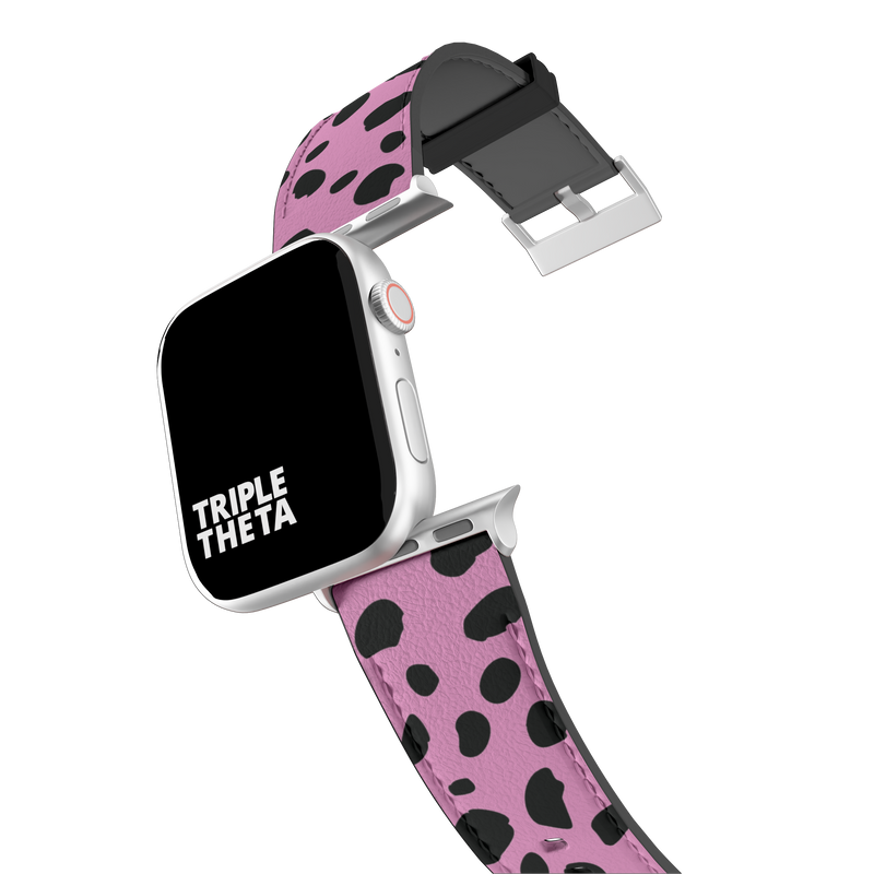 Pink Strawberry Cheetah Collection Band For Apple Watch