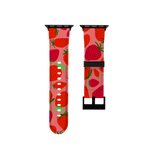 Pink Strawberry Fruit Collection Band For Apple Watch