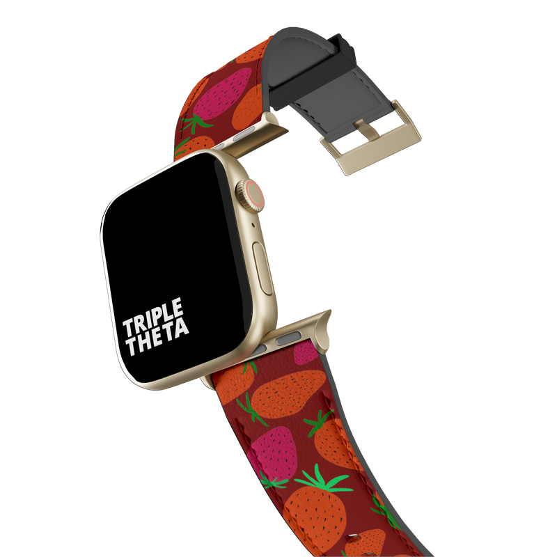 Red Strawberry Fruit Collection Band For Apple Watch