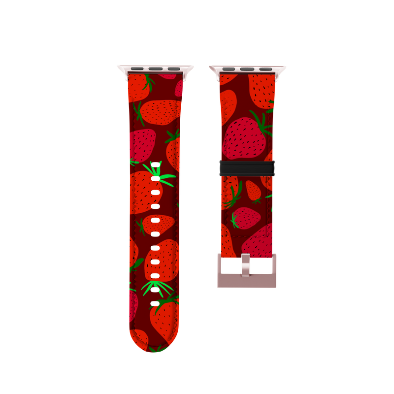 Red Strawberry Fruit Collection Band For Apple Watch