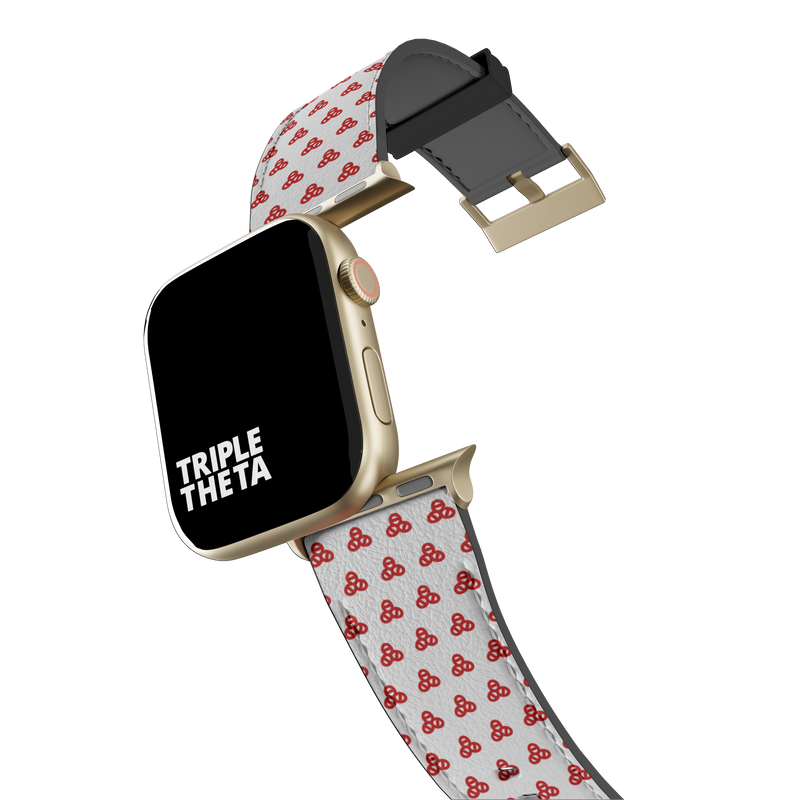 Red TRIPLE THETA Holiday Collection Band For Apple Watch