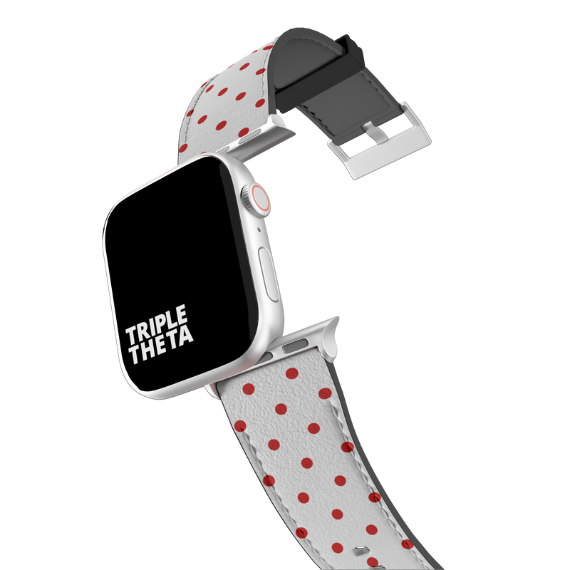 Rose Red Polka Dot Collection Band For Apple Watch