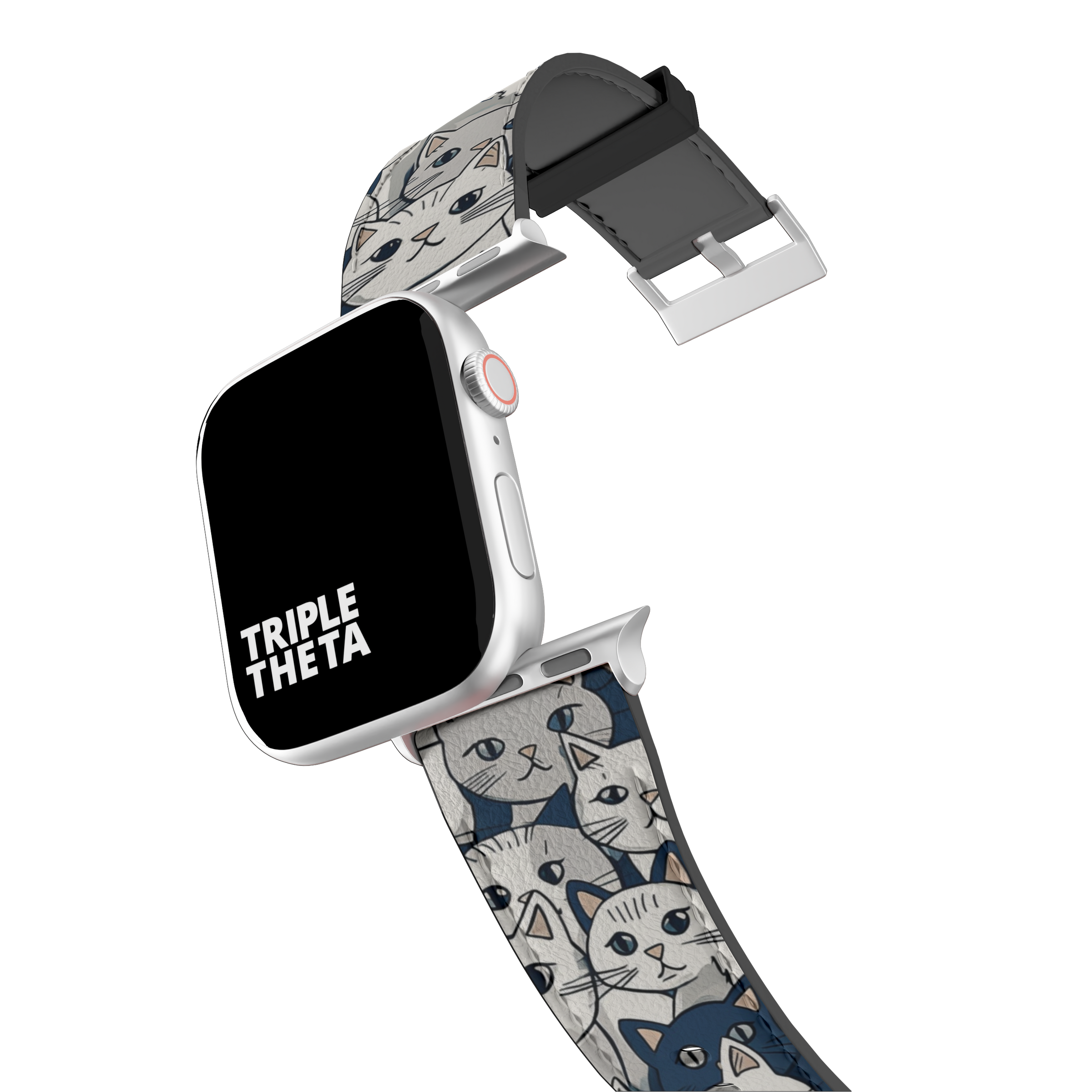 White Cats Pet Collection Band For Apple Watch Triple Theta