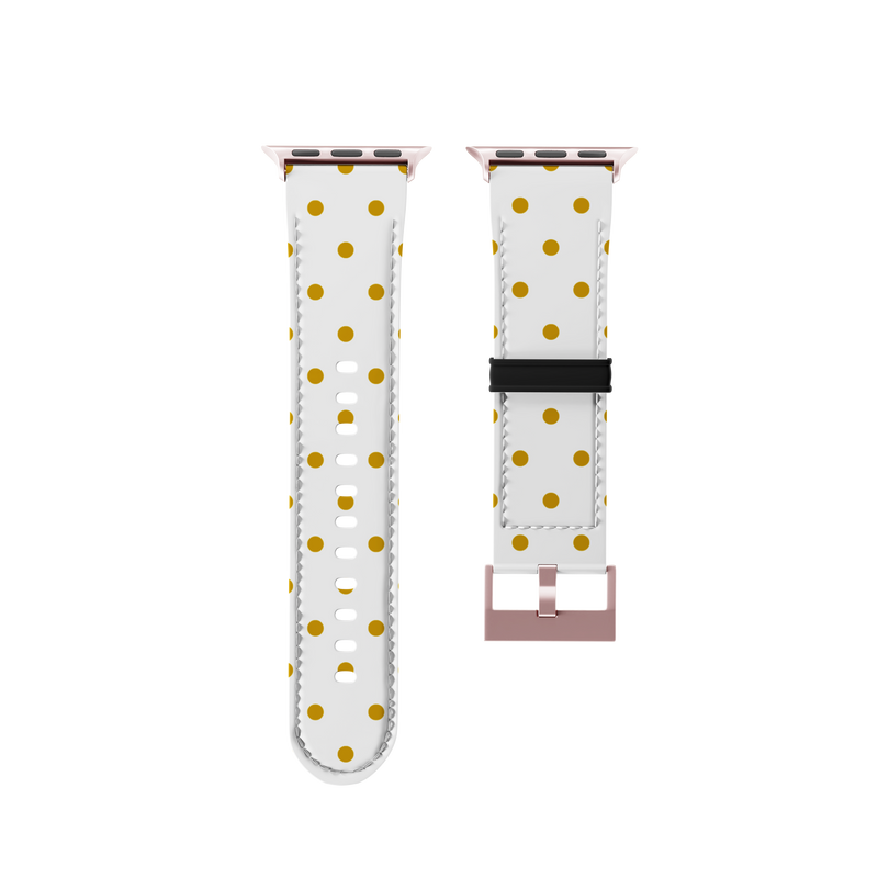 Sunrise Yellow Polka Dot Collection Band For Apple Watch