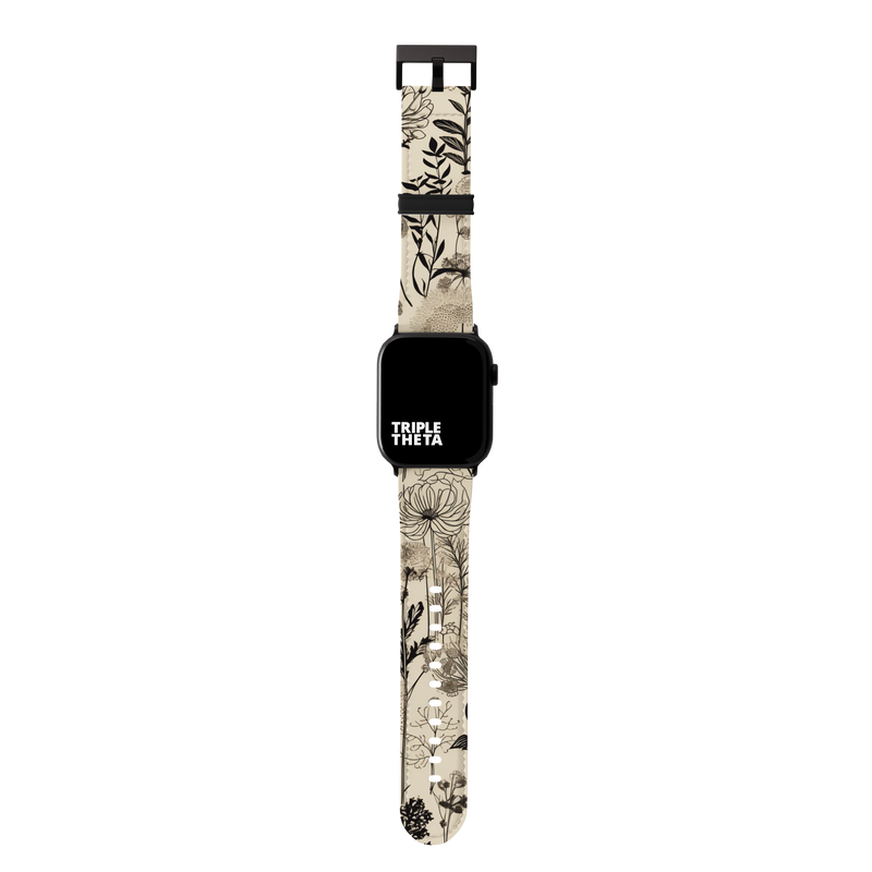 Tan Oasis Blossoms Botanical Collection Band For Apple Watch