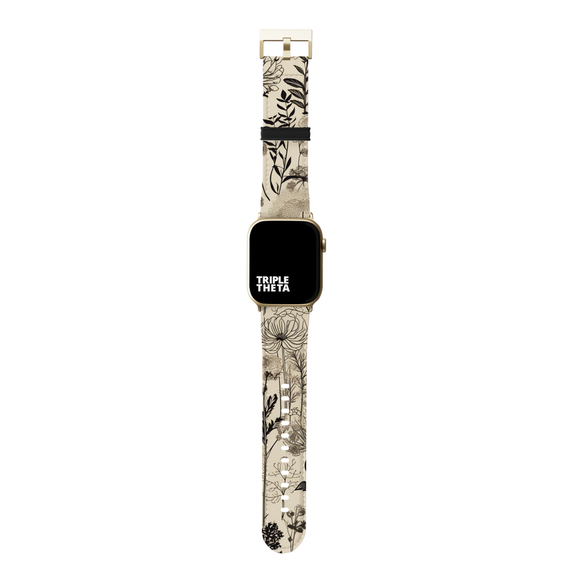 Tan Oasis Blossoms Botanical Collection Band For Apple Watch
