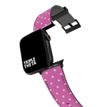 Vibrant Pink And White Polka Dot Collection Band For Apple Watch