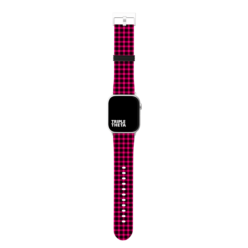 Vibrant Pink Flannel Collection Band For Apple Watch
